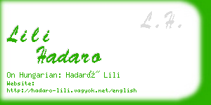 lili hadaro business card